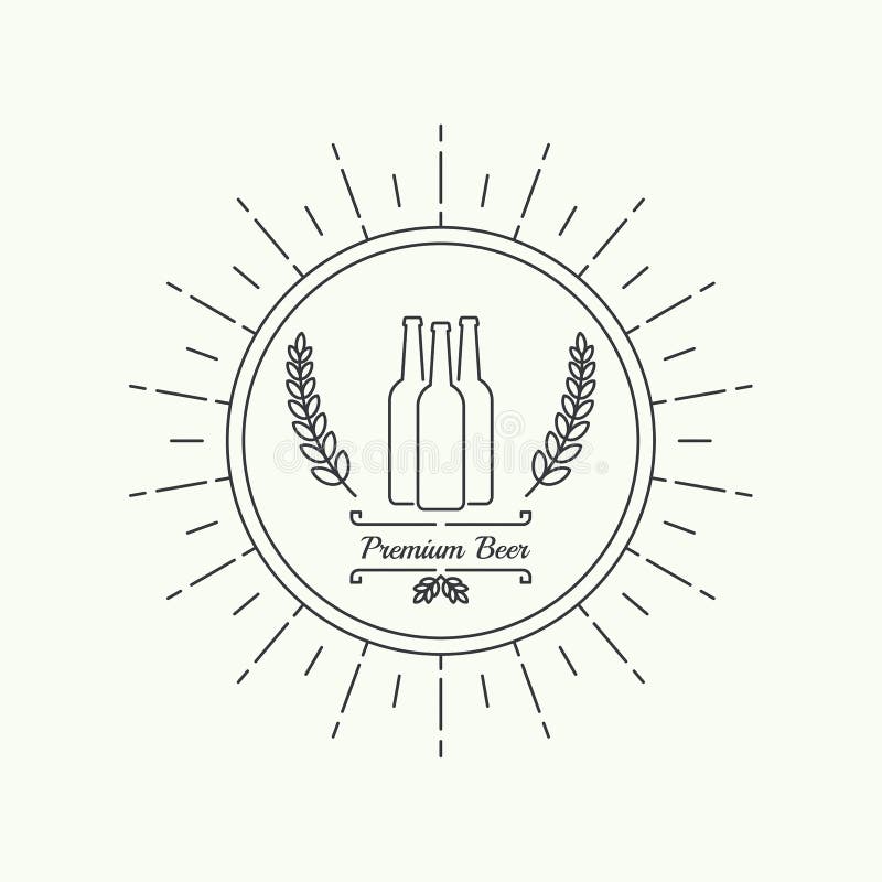Beer brewery emblems royalty free illustration