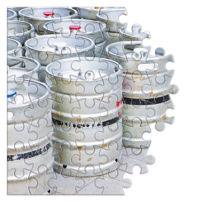 Beer Brewing Concept Image in Puzzle Shape Stock Photo Image of