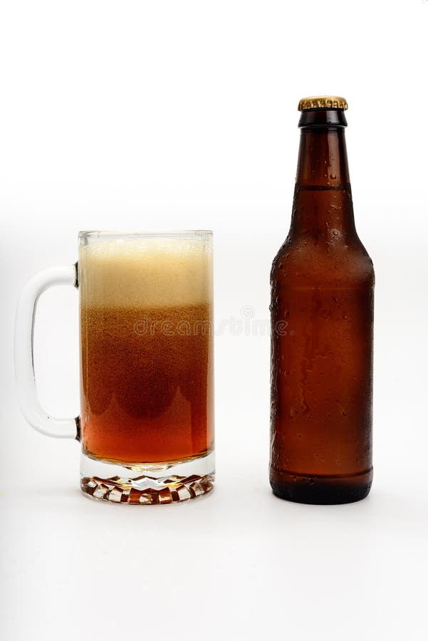 Beer Bubbling in Mug and Bottle Stock Photo Image of foam, alcohol