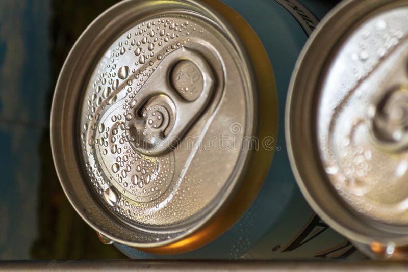Beer Can with Drops of Water Stock Photo Image of macro, food 155640230