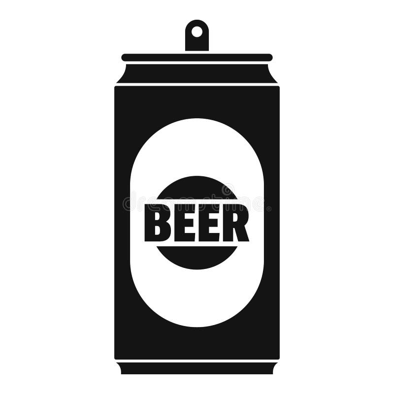 Beer Can Icon, Simple Style. Stock Vector - Illustration of foam, pint ...