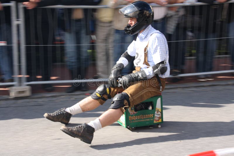 Beer crate racing editorial photography. Image of delta 16120292