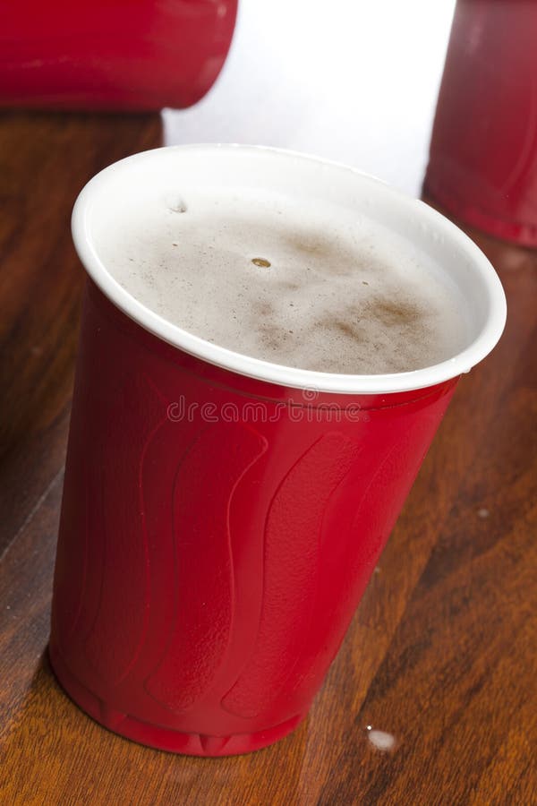 Beer in a Disposable Red Cup Stock Photo Image of object, beverage 28053840