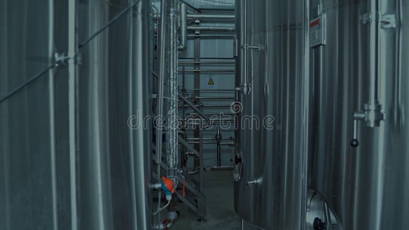 Beer factory with equipment