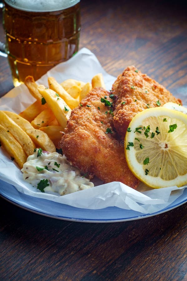 Beer Fish and Chips stock photo. Image of beer, dish 152978240