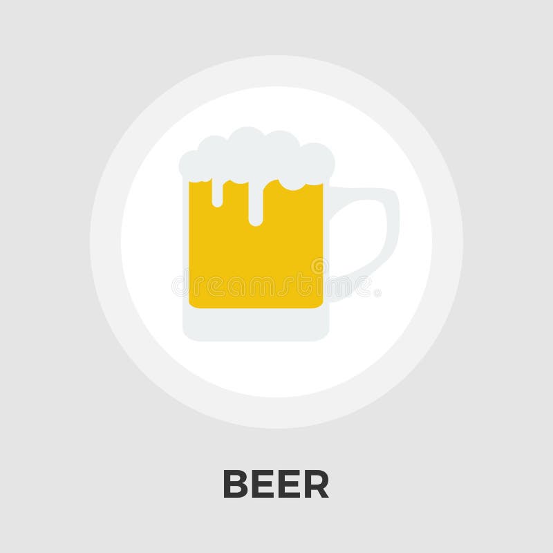 Beer flat icon stock vector. Illustration of icon, refreshment - 89289777