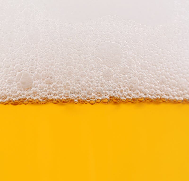Beer in glass closeup shot