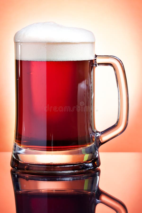 Beer glass with dark beer stock photo. Image of party 9520268