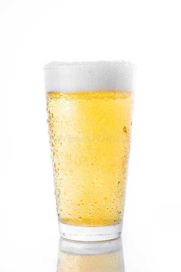 Beer Glass Jar on White Background. Stock Photo Image of beverage