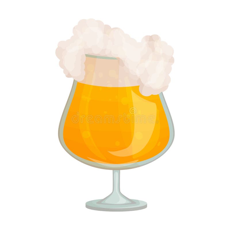 Beer Glass Vector Icon.Cartoon Vector Icon Isolated on White Background