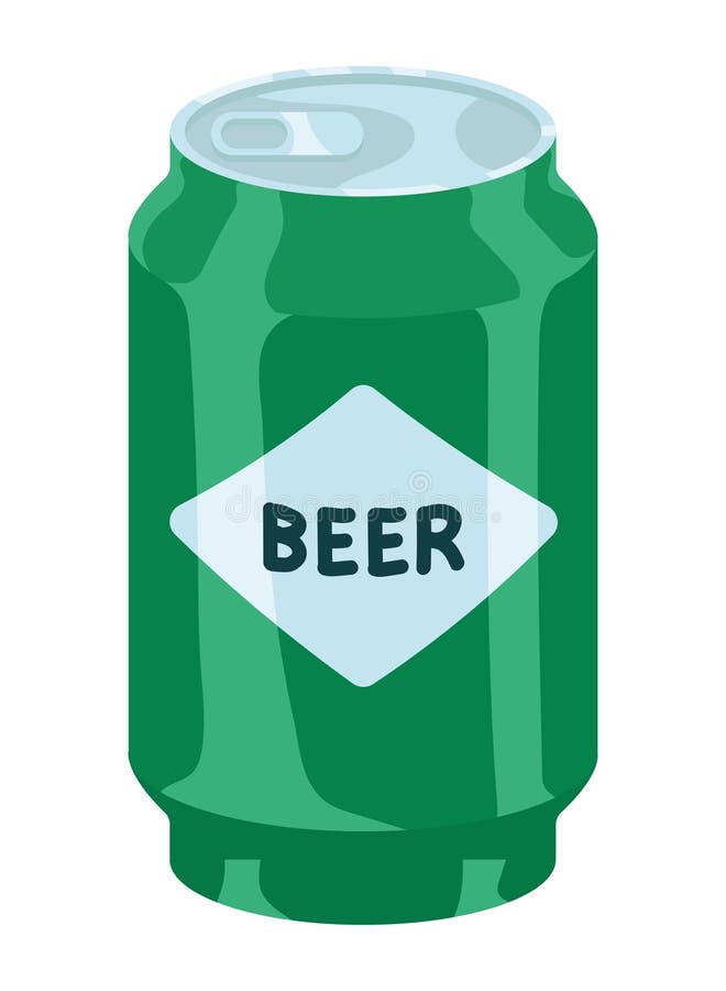 Beer green can stock vector. Illustration of lager, aluminium 248280643