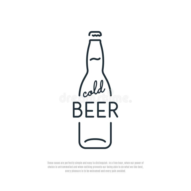 Bottle of cold beer sketch Royalty Free Vector Image