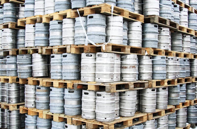 Beer kegs stock image. Image of metal, industry, barrel 18573137