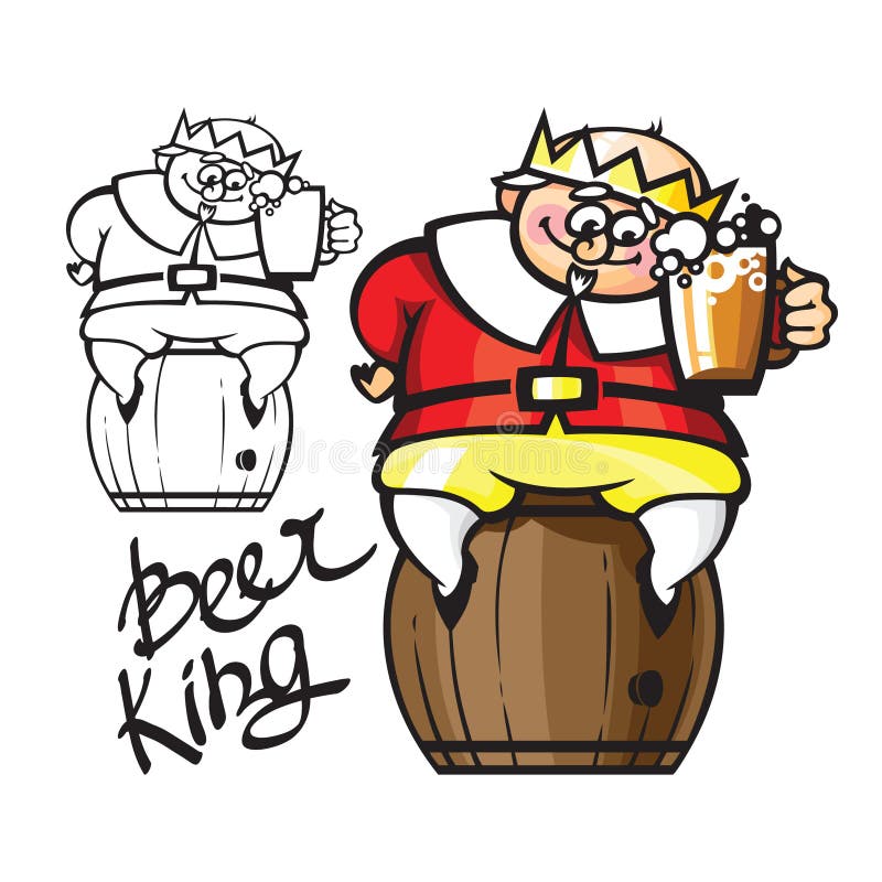 Beer King stock vector. Illustration of funny, alcohol 45750687