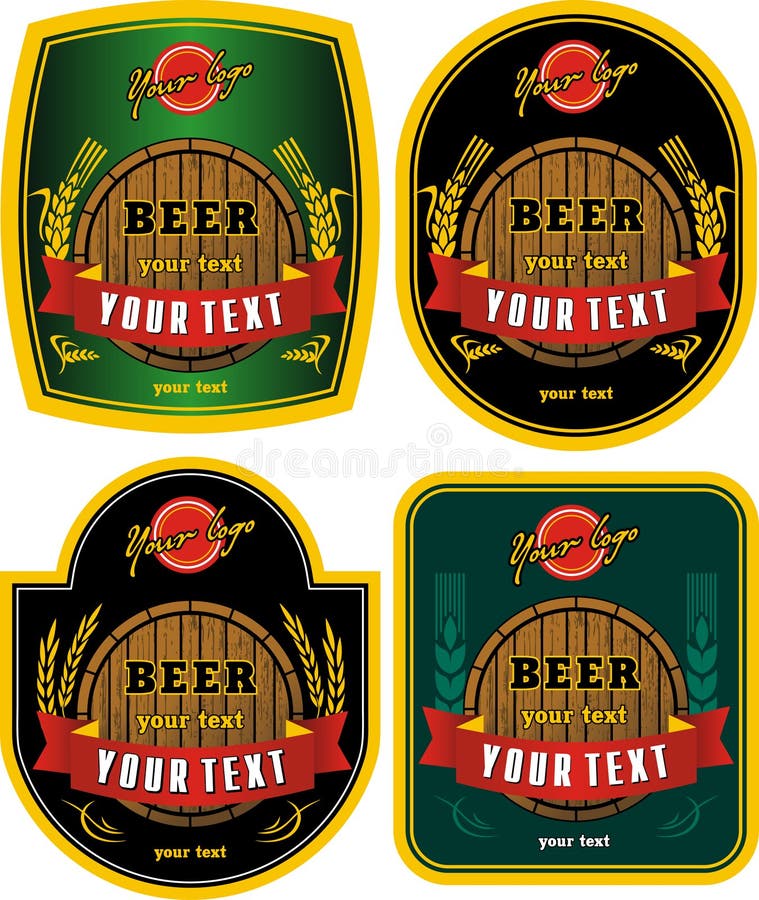 Creativo progettazione di etichette di birra.