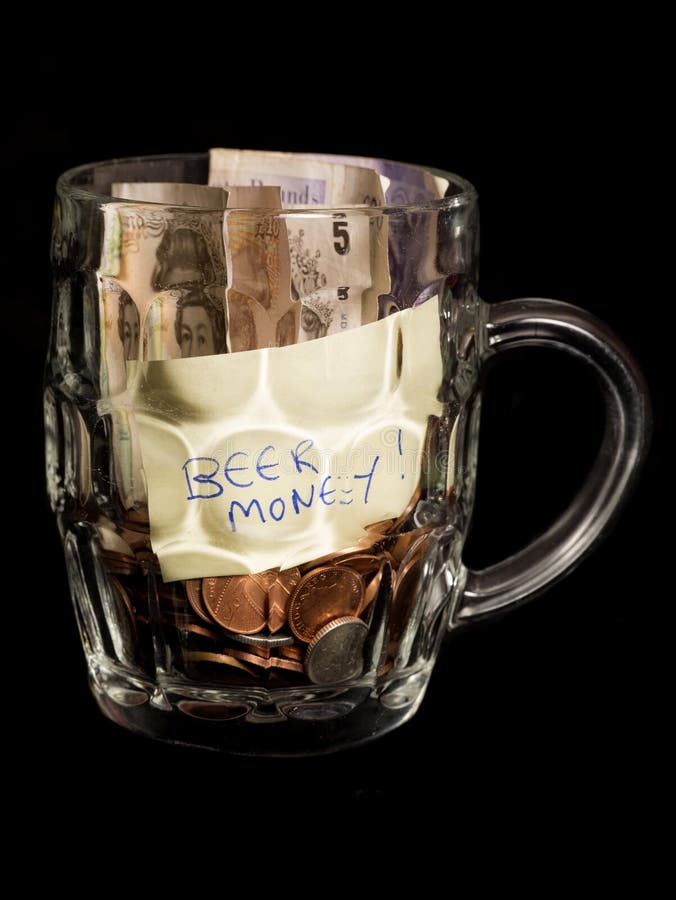 Beer Money Savings Pint Glass Stock Photos Free & RoyaltyFree Stock