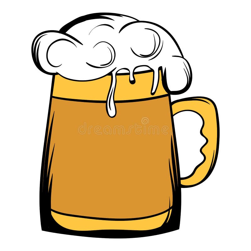 Beer mug icon cartoon stock illustration. Illustration of icon - 127022937