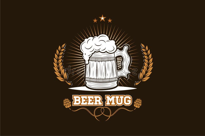 Beer Mug Vector Illustration/logo, EPS 10 File Stock Illustration