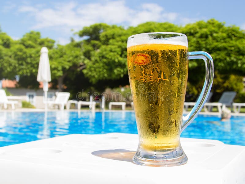 Beer by the pool