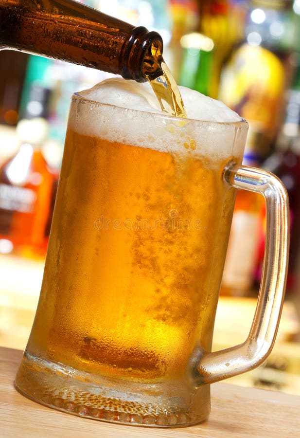 Mug of beer stock photo. Image of life, pint, cereal 34211666