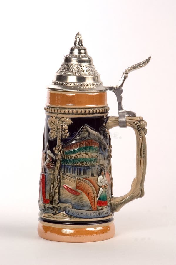 Beer stein stock photo. Image of brew, pewter, decorative 8552