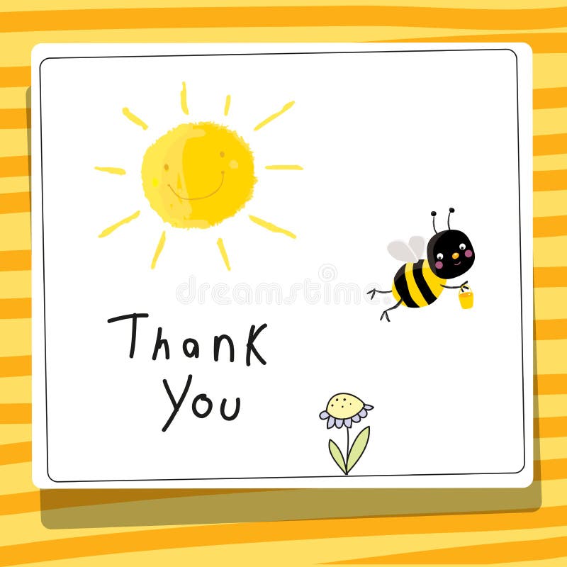 Bees awareness thank you for help card