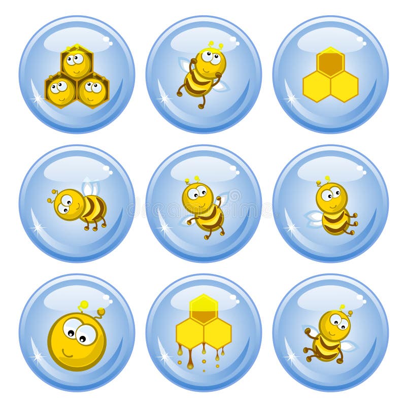 Bees buttons