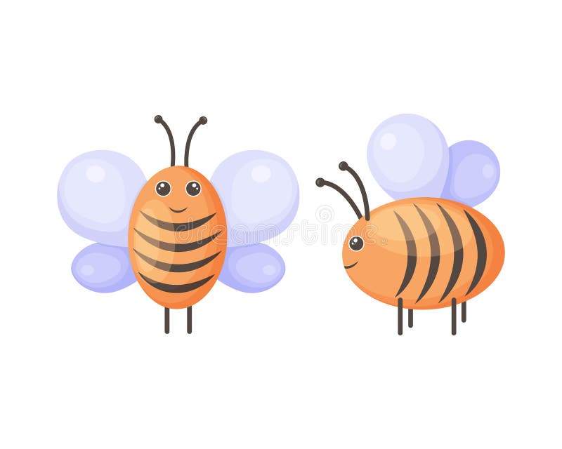 Sketch honey bee side view drawing Royalty Free Vector Image