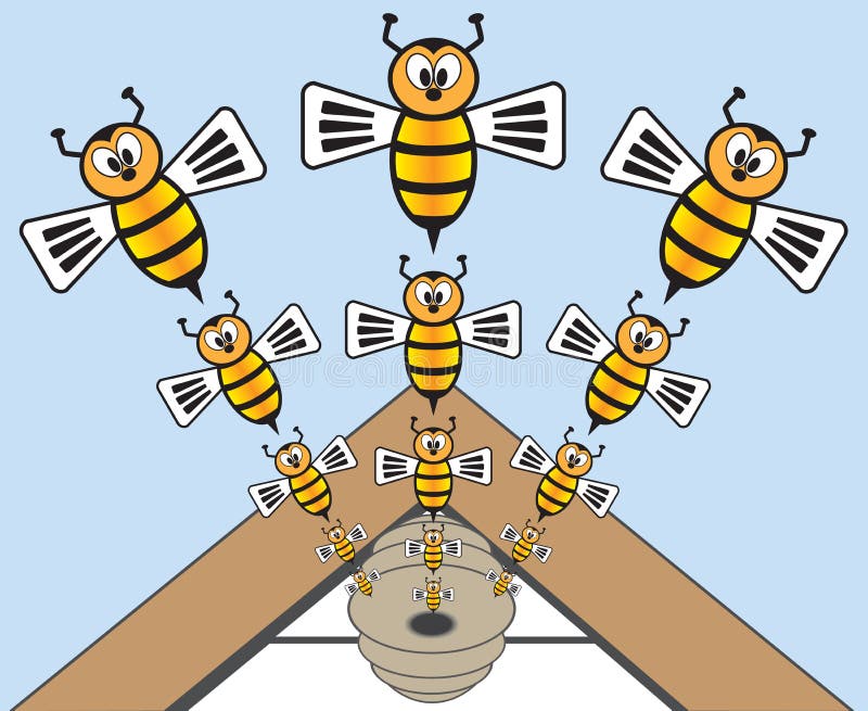 Bees stock illustration