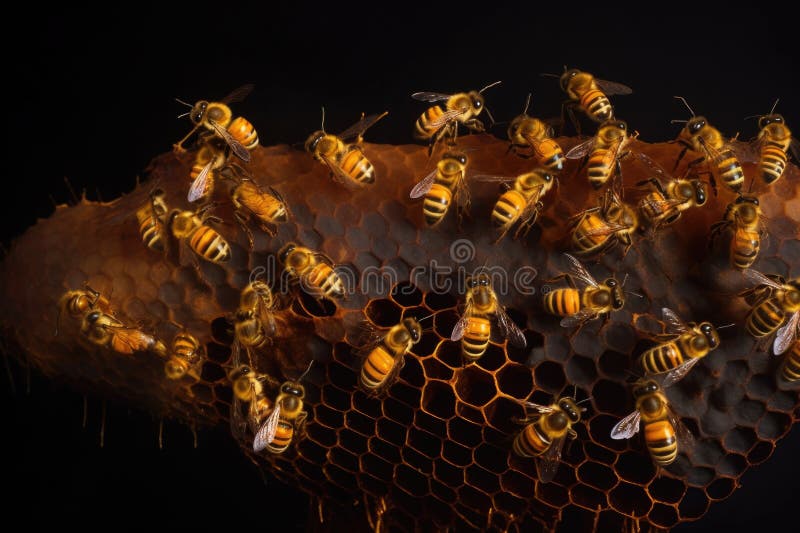 bees performing waggle dance for navigation, created with generative ai