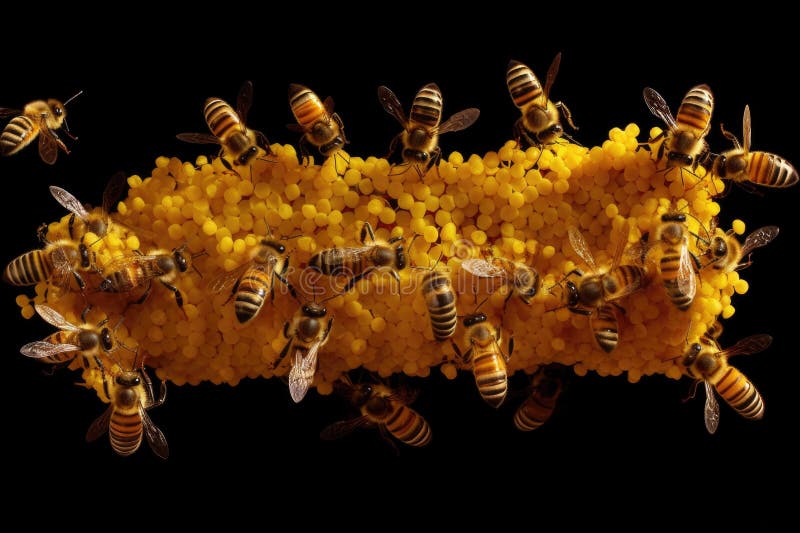 bees performing waggle dance for navigation, created with generative ai