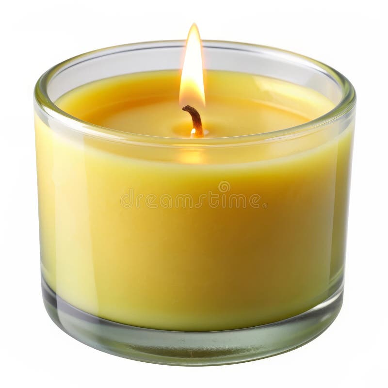 Beeswax Candle i Glass Jar stock illustrationer