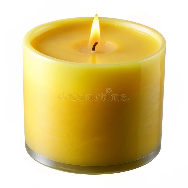 Beeswax Candle i Glass Jar stock illustrationer