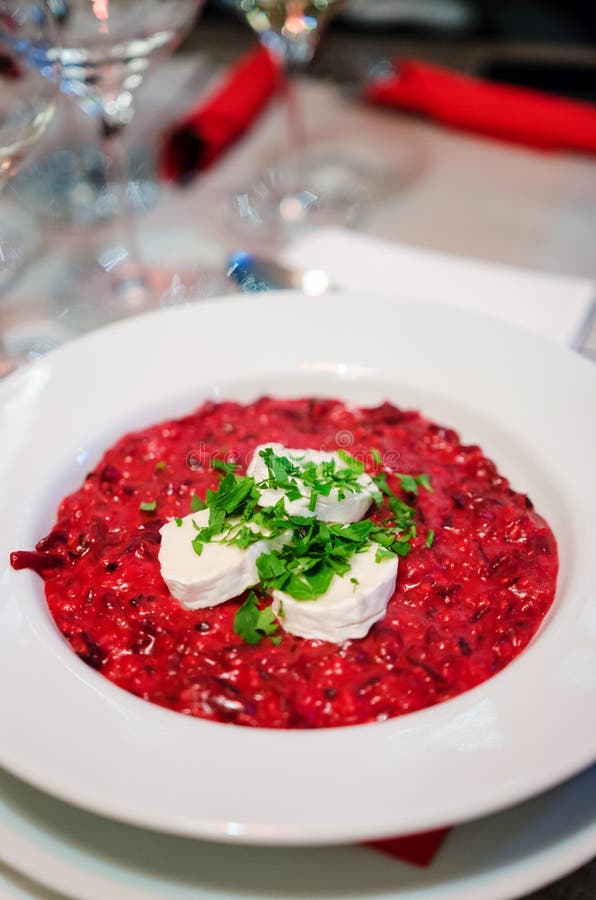 Beetroot risotto