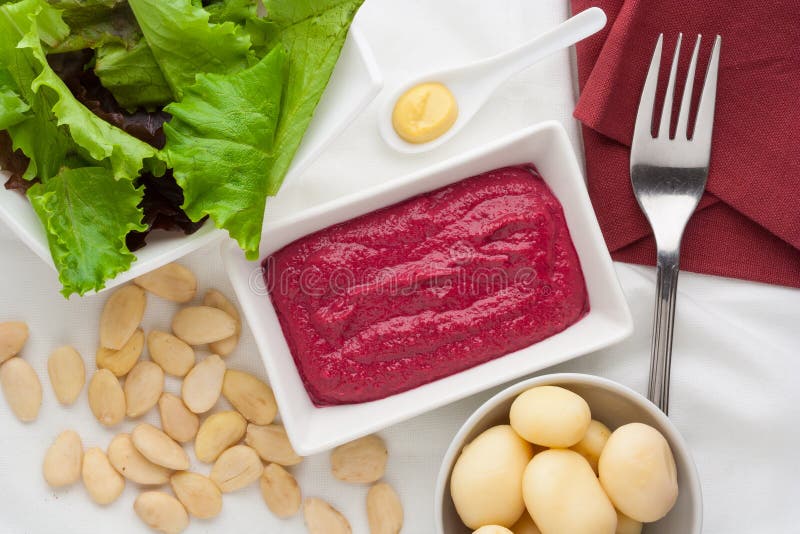 Beetroot sauce stock image. Image of chickpea, bowl, pink 81262065