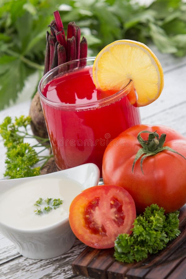 Beetroot Smoothies and Tomato Mix Juice Stock Photo Image of diet
