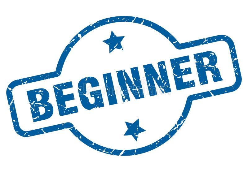 Beginner znaczek. Beginner grunge rocznika znaczek odizolowywaj? cy na bia? ym tle beginner Znak