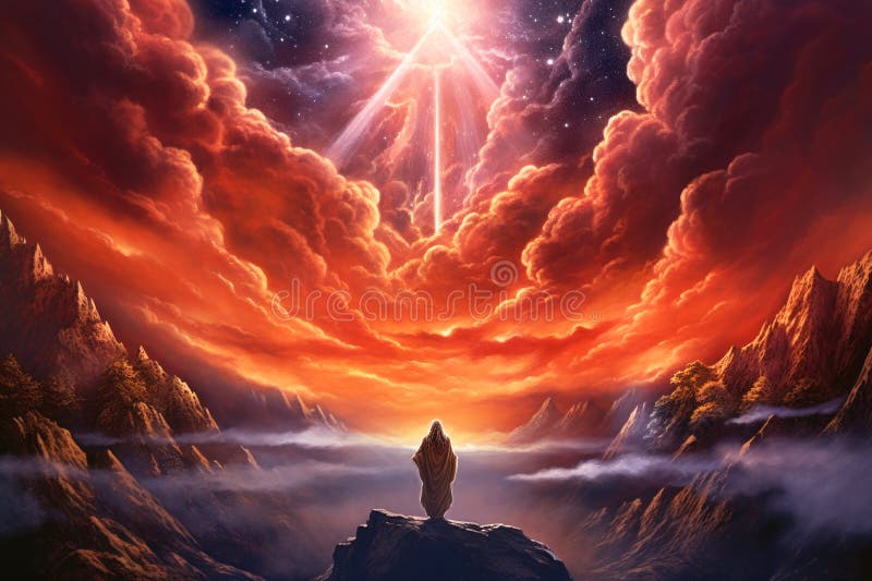 \'In the beginning God created the heavens and the earth\' Genesis 1:1. vector illustration