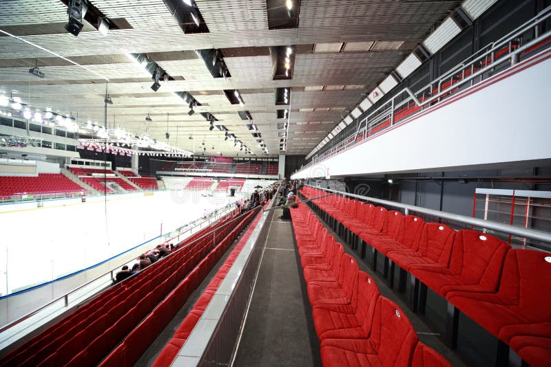 MOSCOW - FEBRUARY 20: Stadium On Hockey Match Spartak-Severstal