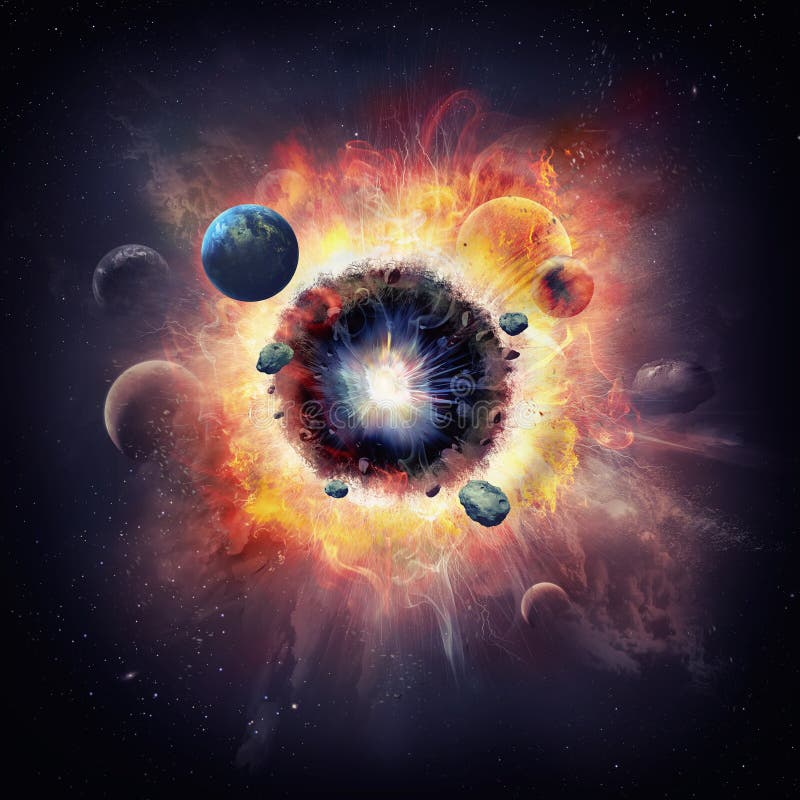 The Beginning of the Universe, Big Bang Stock Illustration