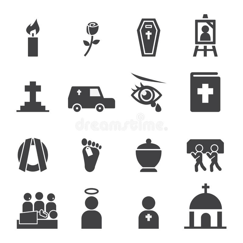 Begrafenispictogram vector illustratie Begrafenispictogram vector illustratie