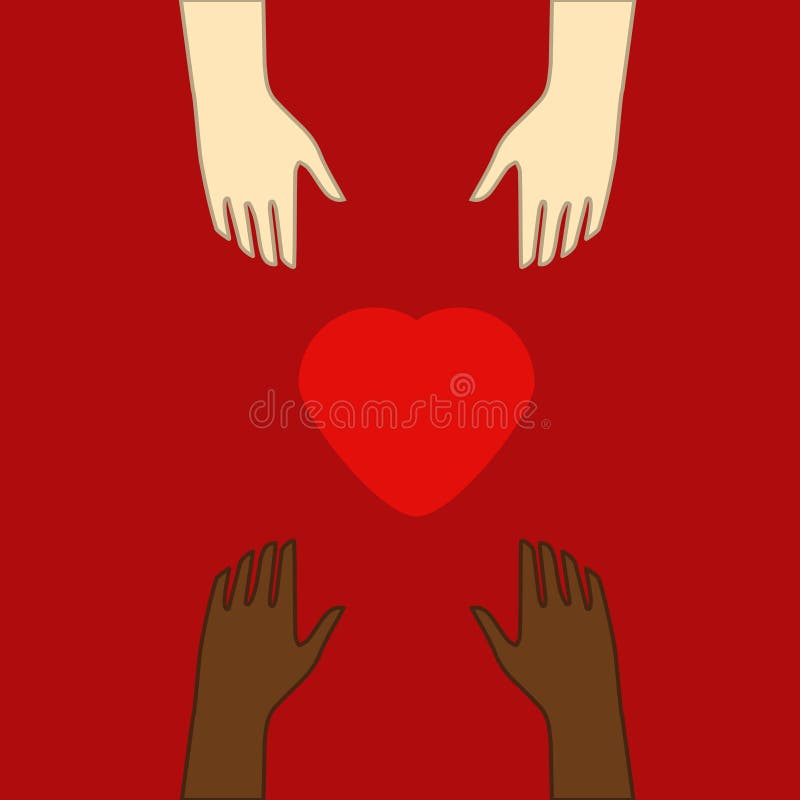 Begrepp av v?lg?renhet och donation Ge och dela din f?r?lskelse till folk Flera personer rymmer stor hjärtasynbol på deras händer royaltyfri illustrationer Begrepp av v?lg?renhet och donation Ge och dela din f?r?lskelse till folk Flera personer rymmer stor hjärtasynbol på deras händer royaltyfri illustrationer