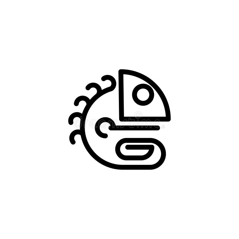 Begrepp For Logo For Monoline For D Hameleon I Form Av Gemet Vektor Illustrationer Illustration Av Angus