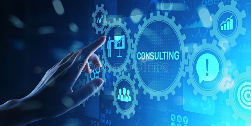Business consulting concept on the virtual screen. Business consulting concept on the virtual screen