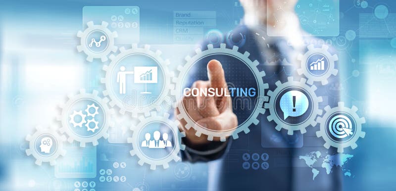 Business consulting concept on the virtual screen. Business consulting concept on the virtual screen