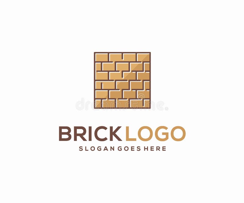 Begrepp f?r tegelstenlogodesign, f?r logodesign f?r konstruktion byggande mall stock illustrationer Begrepp f?r tegelstenlogodesign, f?r logodesign f?r konstruktion byggande mall stock illustrationer