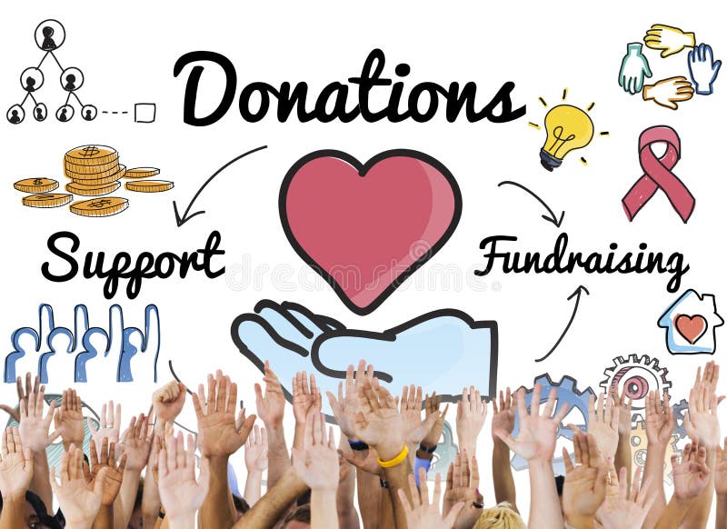 Begrepp för hjälp för donationaktieservice Fundraising arkivbilder Begrepp för hjälp för donationaktieservice Fundraising arkivbilder