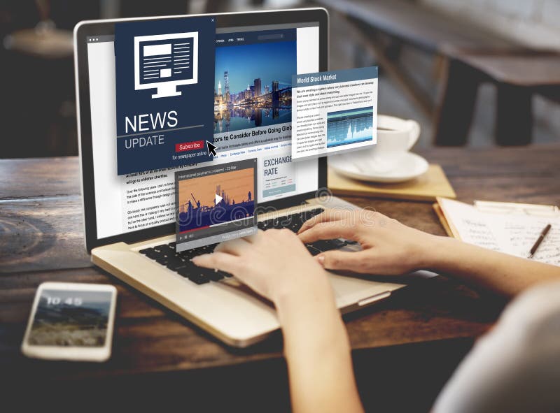 Begrepp för massmedia för rubrik för nyheternauppdateringjournalistik royaltyfria foton Begrepp för massmedia för rubrik för nyheternauppdateringjournalistik royaltyfria foton