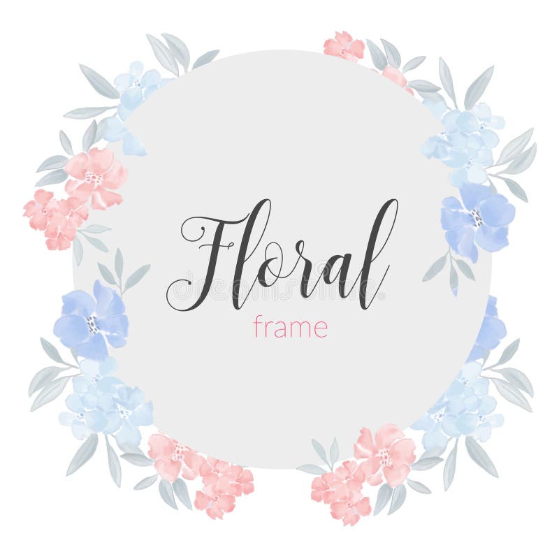 Begrepp för ram för vattenfärg blom- för bröllop eller beröm stock illustrationer Begrepp för ram för vattenfärg blom- för bröllop eller beröm stock illustrationer