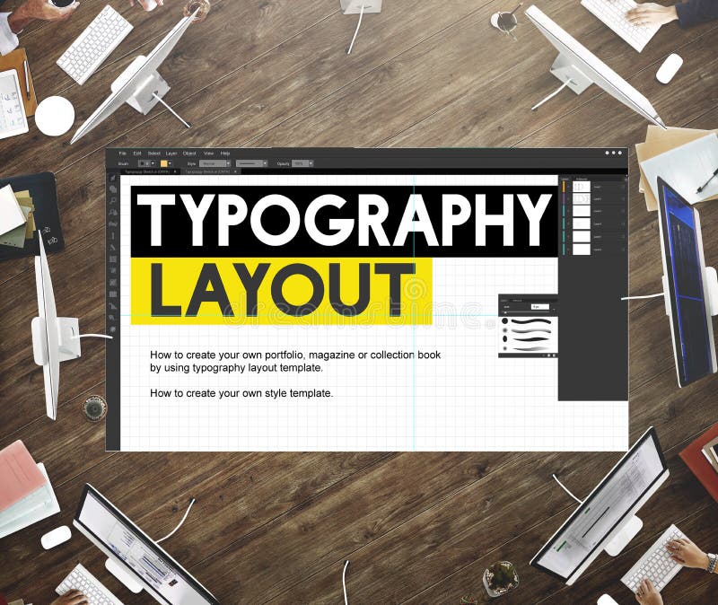Begrepp för svars- design för typografiorientering idérikt